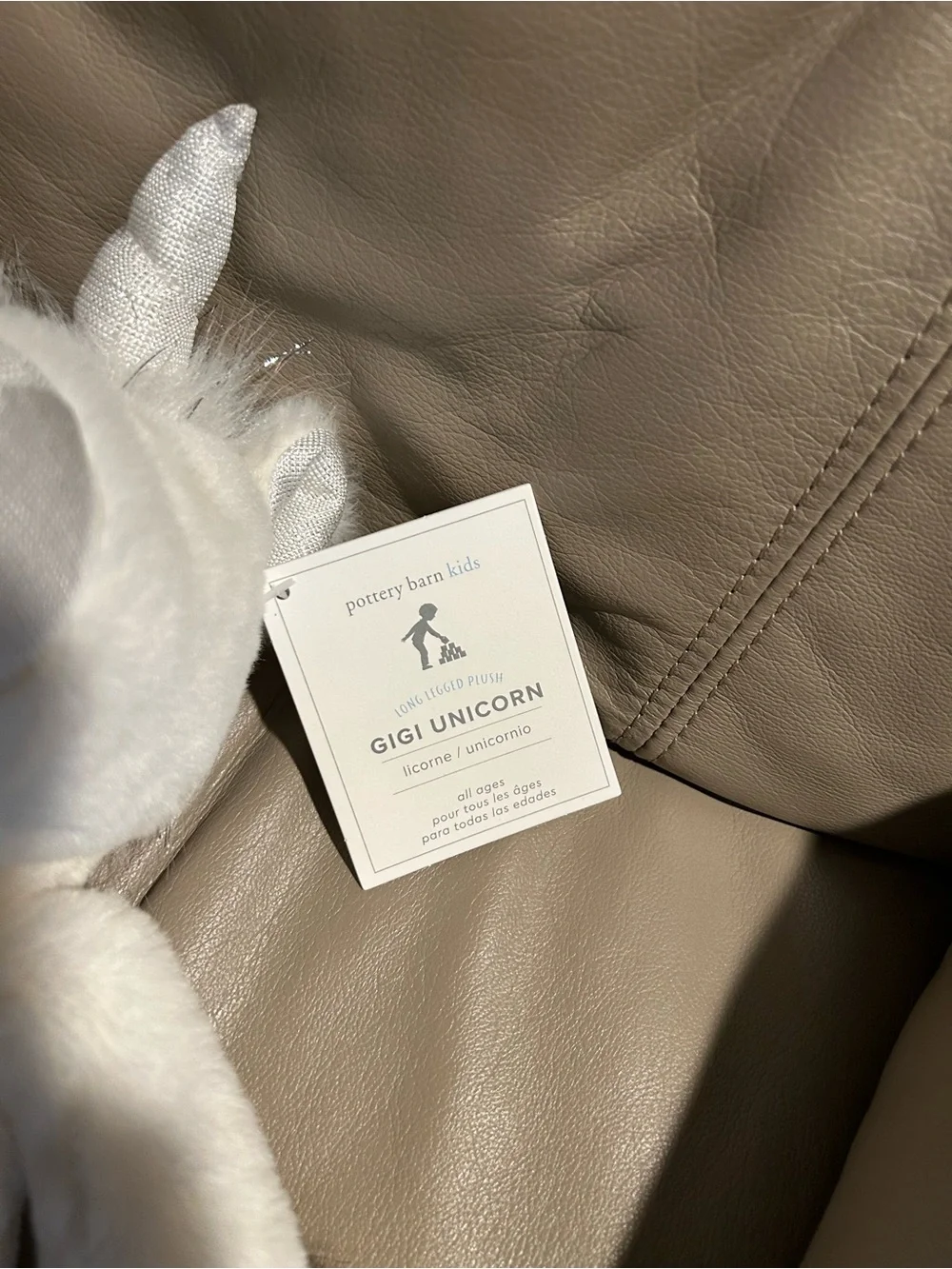 Pottery Barn Kids white unicorn